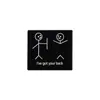 Série de Pins de Metal com Pintura Preta e Branca Estilo Stickman Personalizado Combinação Versátil Broche