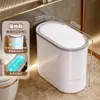 2026 Nuevo Modelo Cubo de Basura Doméstico Simple para Baño y WC, Gran Capacidad, Cubo de Basura Tipo Prensa con Tapa