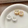 Pendientes de Aro Minimalistas Metálicos Clip-On para Mujer Sin Perforaciones, Nuevos Pendientes de Lujo de Nicho 2025, Estilo Exagerado
