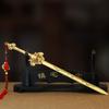 Colgante de espada de siete estrellas con cabeza de león de cobre amarillo puro, instrumento de latón completo, espada de cobre, espada de cobre, decoración del hogar, feng shui, venta al por mayor