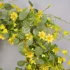 Guirnalda de Primavera Guirnalda de Margaritas Artificiales y Eucalipto Suministro Transfronterizo Boda Decoración del Hogar Colgante Fabricante Mayorista