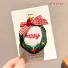 Broche de Reno de Santa Claus Navideño Insignia Metálica Linda Japonesa Pin Botón de Ropa de Dibujos Animados Accesorios Adorno de Regalo