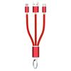 Mini Llavero Corto Tres en Uno Adecuado para Android Tipo-C Uno a Dos Cable de Datos de Línea Corta para Carga Rápida de Teléfono Móvil