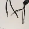 Chapéu corda de cera especial elástico corda à prova de vento corda de ajuste fivela Preto