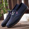 Zapatos de Tela al por Mayor para Hombre 2024 Primavera Nuevos Zapatos Casuales Tenis Zapatos de Lona de Caña Baja Zapatos de Beanie para Hombre de una Pierna