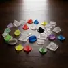 Hebilla Inteligente Nuevo Colorido Transparente Redondo Portatarjetas Accesorios Clip de Tarjeta de Color Sólido Accesorios de Fijación de Tarjetas Juguetes de Juegos de Mesa Venta al por Mayor