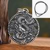 Colgante de plata pura s999 con forma de nueve dragones jugando con cuentas para hombre, collar de grifo de plata esterlina, joyería de dragón auspicioso retro dominante, regalo de moda