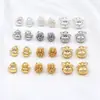 Cobre con baño de oro real de 18k que conserva el color, incrustado con diamantes, bolsa de la suerte hueca, moneda de cobre, lingote de oro, nubes auspiciosas, pulsera DIY, collar, accesorios de joyería
