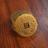 Latón former cinco emperadores monedas antiguas latón chino hacer viejo diez aleación accesorios 2.3cm cinco emperadores monedas de cobre lote