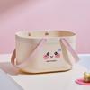 Canasta de Baño Portátil Cesta de Baño de Dibujos Animados Cesta de Baño de Plástico para el Hogar Cesta de Almacenamiento Multifuncional para Niños