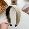 Scrunchie de Tela Estilo Coreano con Lunares y Encaje para Niña de Principios de Otoño Diadema Ancha para Cabeza Cola de Caballo Accesorios para el Cabello Gomas para el Cabello