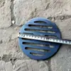 Placa de Cubierta para Sumidero de Piso Anti-Olor de Hierro Fundido Rejilla Redonda 87 Salida Lateral Rejilla de Embudo para Agua de Lluvia Malla de Filtro Cubierta de Acero Inoxidable