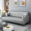 Sofá de tecido, adequado para apartamentos pequenos e imóveis de aluguel, com um design simples, moderno e inspirado em tecnologia. É um sofá-cama multifuncional e dobrável