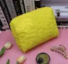 Bolsa de cosméticos macia estilo ins com flores, cor macaron, portátil, grande capacidade, bolsa de armazenamento para cuidados com a pele, bolsa de estudante