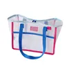 Bolso de mano de malla de gran capacidad estilo coreano original, alto valor estético, bolsa de almacenamiento para camping de verano, bolsa de playa, bolsa de compras para el supermercado