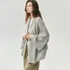 Bai Cai Rong Nova Coleção Outono/Inverno 2026: Cardigã de malha solta, estilo francês, caimento relaxado, roupa de ficar em casa confortável, macio e casual