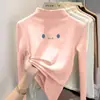 Moderna sudadera larga de forro polar para niña estilo coreano, nueva colección primavera/otoño/invierno 2026, cálida camiseta básica de algodón perchado para niños mayores