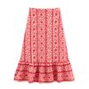 Aliexpress Atacado de Roupas Femininas Europeias e Americanas Transfronteiriças Novo para o Início da Primavera Conjunto de Saia Suspensório Xadrez com Gola Halter
