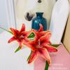 Impressão 3D de simulação flor de lírio de tecido 1 metro de comprimento flor artificial flor falsa flor decorativa sala de estar restaurante flor de seda