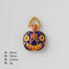 Colgante de Bestia Devoradora de Oro Azul Quemado Chapado en Oro para una Familia de Tres Accesorios de Joyería DIY Cuerda para Colgar Bestia Devoradora de Oro de Aleación Goteo de Aceite