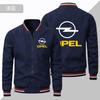 Estação Independente Exportação de Primavera Cruzada Fina Desejo Casual Jaqueta com Logo de Carro Masculina Fina com Zíper Jaqueta Branca