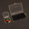 Caja de almacenamiento para bolsas de tinta de 3.4 mm, 10 puntas de pluma, plástico transparente, caja cuadrada pequeña, mini, accesorios para pluma de 2.6 mm