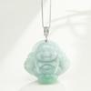 Plata s925 jade esmeralda hebilla colgante de Buda para hombre y mujer simple hebilla chapada en oro de 18k hebilla colgante de jade Buda masculino hebilla de plata accesorios