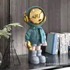 Venta Caliente Lujo Ligero Chapado en Oro Astronauta Adornos de Pie Creativo Astronauta Decoración de Sala de Estar Moderno Simple Entrada TV