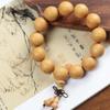 Pulseira de contas Yabai da Montanha Taihang Natural alta oleosidade densa contas lisas material antigo envelhecido pulseira de contas de Buda acessórios de terço