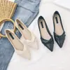 Sapatilhas Apontadas Estilo Noite para Mulheres, Sapatos Rasos Confortáveis de Couro Macio para o Dia a Dia, Sapatos Novos Slip-On Antiderrapantes