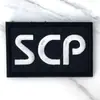 Adesivos de Tecido Bordados com Logo da Fundação SCP Fãs Militares Transfronteiriços Acessórios de Moral Adesivos de Tecido Mochila Tática Adesivos de Tecido com Alfabeto SCP