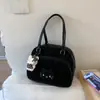 Design Coreano de Cor Pura Simples e Fashionável Roupa de Trabalho 2025 Outono e Inverno Pingente Nova Bolsa Transversal Boston para Mulheres