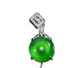 Colgante de Calcedonia Verde Natural para la Paz Lujo Ligero Elegante Nuevo Regalo para Mujer para Mamá 8141