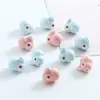 Cuentas Cerámicas de Conejo Lindo Cuentas para Manualidades Cuerda Roja Estilo Chino Pulsera Tejida Colgante Pequeño Joyería Pequeña de Yiwu