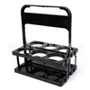 Suporte portátil para garrafas de água, suporte dobrável para armazenamento de garrafas de água e copos, suporte de 6 furos para copos de água de atletas, equipamento de treinamento de futebol