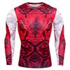 Camiseta de manga comprida masculina, manga comprida transfronteiriça, gola redonda, camuflagem ao ar livre, roupas de fitness, camiseta