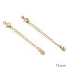 Cadena de extensión para collar y pulsera con cierre de hebilla de langosta de oro de 14/18 quilates que conserva el color, accesorios de joyería hechos a mano.