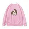 Dropshipping 2025 Nueva Sudadera de Terciopelo Versátil de Invierno para Mujer Top de Dibujos Animados Coreanos Cuello Redondo Tendencia Casual en Ropa para Mujer