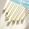Estilo Creativo Transfronterizo Europeo y Americano Nuevo Producto Moda Simple Geométrico Collar Ojo de Demonio Accesorios Fuente de Comercio Exterior