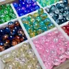 30 Colores 8-10 mm Perlas de Explosión de Grietas de Hielo Perlas de Vidrio Rachado de Dos Tonos Perlas de Vidrio Espíritu de Hielo Perlas Sueltas para Joyería DIY