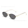 Gafas de sol sin montura con la letra F, redondas, retro, con montura pequeña, de metal, de moda transfronteriza, para mujer, venta al por mayor, 2024
