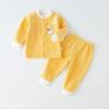 Conjunto de Roupa Térmica Infantil, Roupas e Calças de Outono para Bebê, Pijama Forrado com Fleece para Primavera e Outono para Meninos e Meninas, Roupinhas Fofas para Bebês para Outono e Inverno