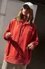 Moletom com Capuz Longo Estilo Coreano Moda Cruzada Europeia e Americana Feminino Outono e Inverno Novo Solto Estilo Preguiçoso
