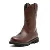 Botas de Trabalho Ami Khaji Masculinas de Cano Alto Botas de Cowboy Ocidentais Estilo Europeu e Americano Botas da Moda Masculinas para Passeio de Motocicleta