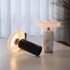 Lámpara de mesa de carga portátil Danish Trip Carrara, adecuada para salas de estar, dormitorios y mesitas de noche, con un diseño de mármol que crea un ambiente lujoso y atmosférico