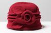 Chapéu de lã feminino de outono e inverno Chapéu de vovó à prova de frio quente de meia-idade e idoso Chapéu de vovó Moda feminina de inverno Chapéu de mãe de flor
