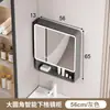 Espejo de Baño con Gabinete de Almacenamiento y Luz de Panal de Aluminio, Espejo de Pared para Baño con Espejo de Tocador, Caja de Espejo Inteligente