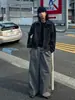 2026 Nuevos Pantalones de Pierna Ancha a Cuadros Sueltos con Múltiples Botones Verano Retro Americano Casual Unisex