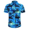 Camisa de Playa de Verano para Hombre con Estampado Hawaiano de Manga Corta Floral para Niños, Transfronteriza AliExpress Amazon Europa y América