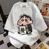 Ropa de Trabajo de Verano 2025 Estilo Japonés Dulce y Fresco Camiseta Linda con Estampado de Manga Corta para Mujer Casual Versátil Holgada Cuello Redondo Top